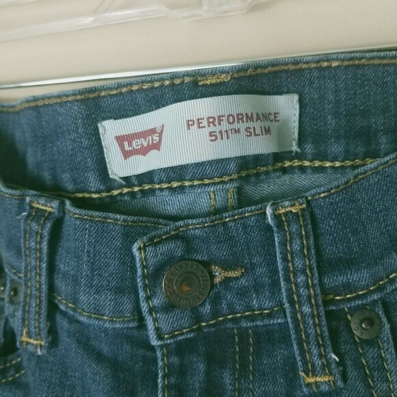 Levi’s 511 Jeans Womens 28x30 Performance Blue Slim Fit Denim Size 16 - Picture 6 of 10